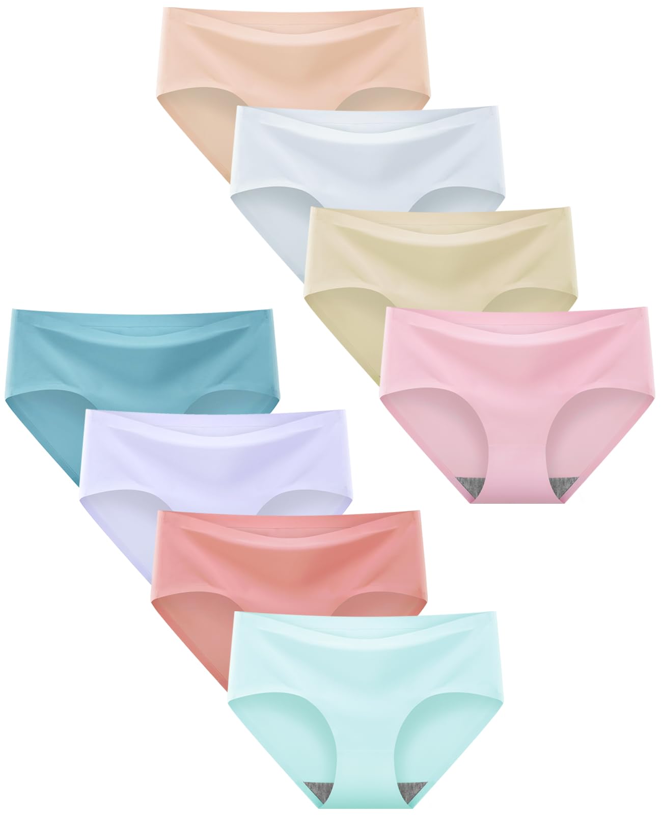 Finihen Teen Girls Underwear Seamless Big Girls Panties No Show Multipack
