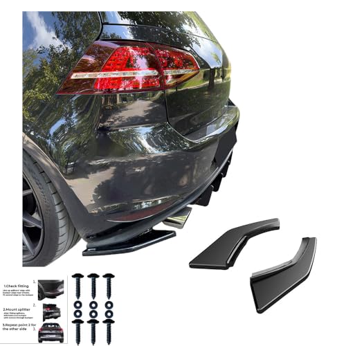 Hinten Splitter kompatibel mit VW VOLKSWAGEN Golf MK7 GTI 2013–2016
