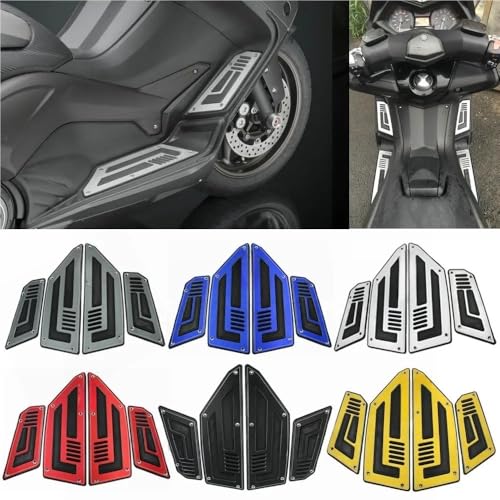 Cale pied moto CNC pour TMAX 530 2012-2016 pédales noires aluminium