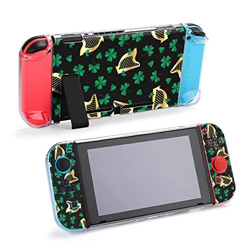 image for zhaocaijinbao Case for Nintendo Switch Gold Harp And Shamrocks Five-Pi