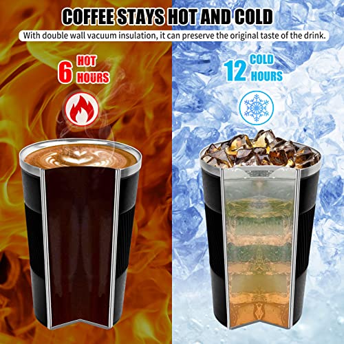 Travel Coffee Mug, 13Oz Vacuum Stainless Steel Insulated Coffee Mug With Leakproof Lid, Coffee To Go Double Walled Travel Tumbler For Outdoor, Home, Office Ideal For Ice Drinks, Hot Beverage (Black) #TOP1