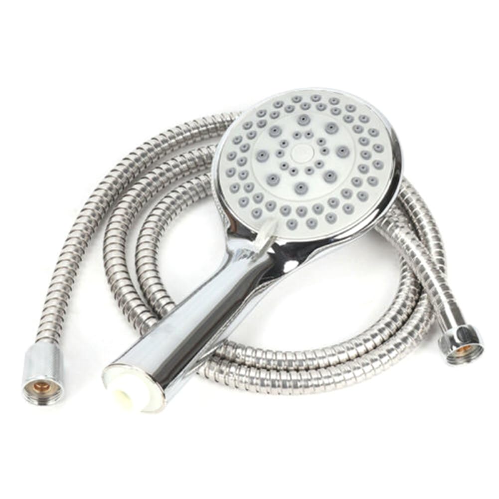 iFutniew Multifunctional Shower Head Handheld Shower Head Water Saving Belt 1.5M Hose Silver