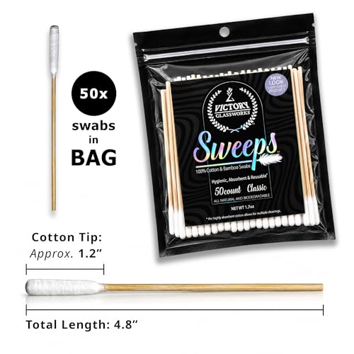 Image of Sweeps XL High-Density Cotton Swabs, 200 count (4 packs of 50). Organic, medical grade cotton and bamboo. Chemical free.