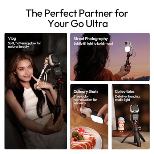 Image of Ulanzi IN07 Mini Magnetic LED Vlogging Light for Insta360 GO Ultra Accessories, 1 /4 inch Mount Waterproof 5600K CRI≥95 500mAh Rechargeable LED Fill Light Photography for Selfie Stick Vlog Video Recording