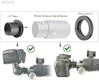 Vista 4 de Adaptador de cámara para telescopio de extensión variable – Compatible con cámaras Nikon N1 sin espejo – Conecta telescopios para fotografía