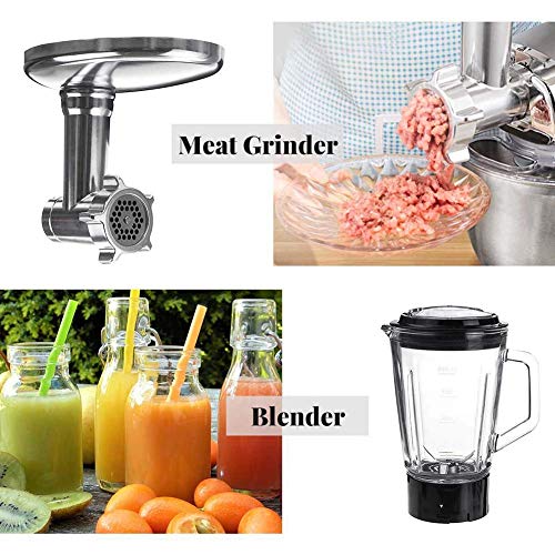 SEESEE.U Standmixer, 4 l, Edelstahl-Rührschüssel, 6 Geschwindigkeiten, 1000 W, 3-in-1, elektrische Küchen-Teig… – Bild 3