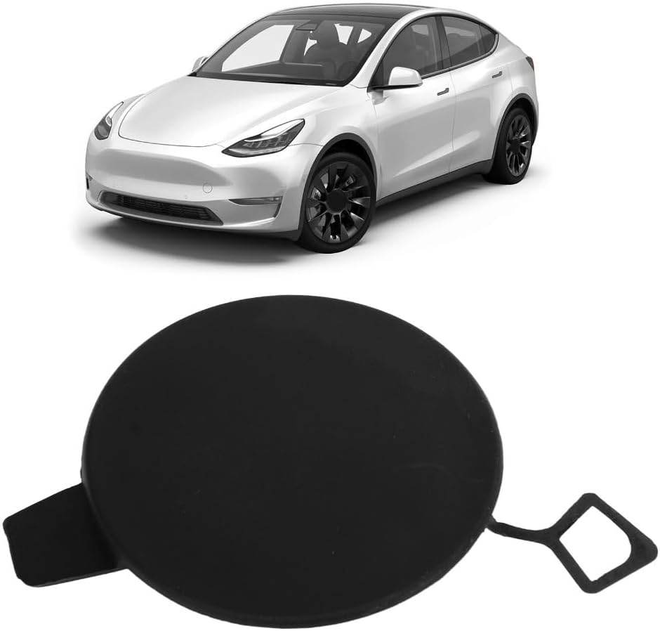 ABS Rear Bumper Trailer Tow Hook Cover 1494426-00-A Towing Hook Cap for Tesla Model Y 2020 to 2023 Auto Replacement Accessory