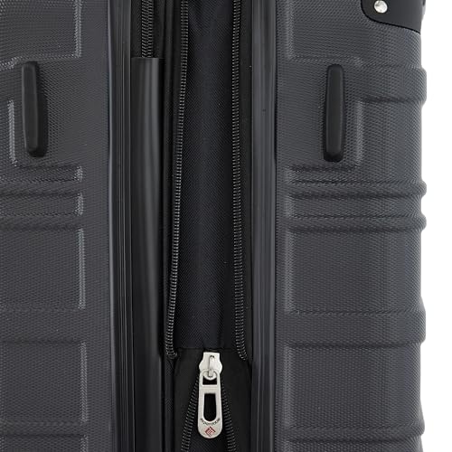 Image of Travelers Club Chicago Hardside Expandable Spinner Luggage, Blackened Pearl, 22 inch Carry-On, Chicago Hardside Expandable Spinner Luggage