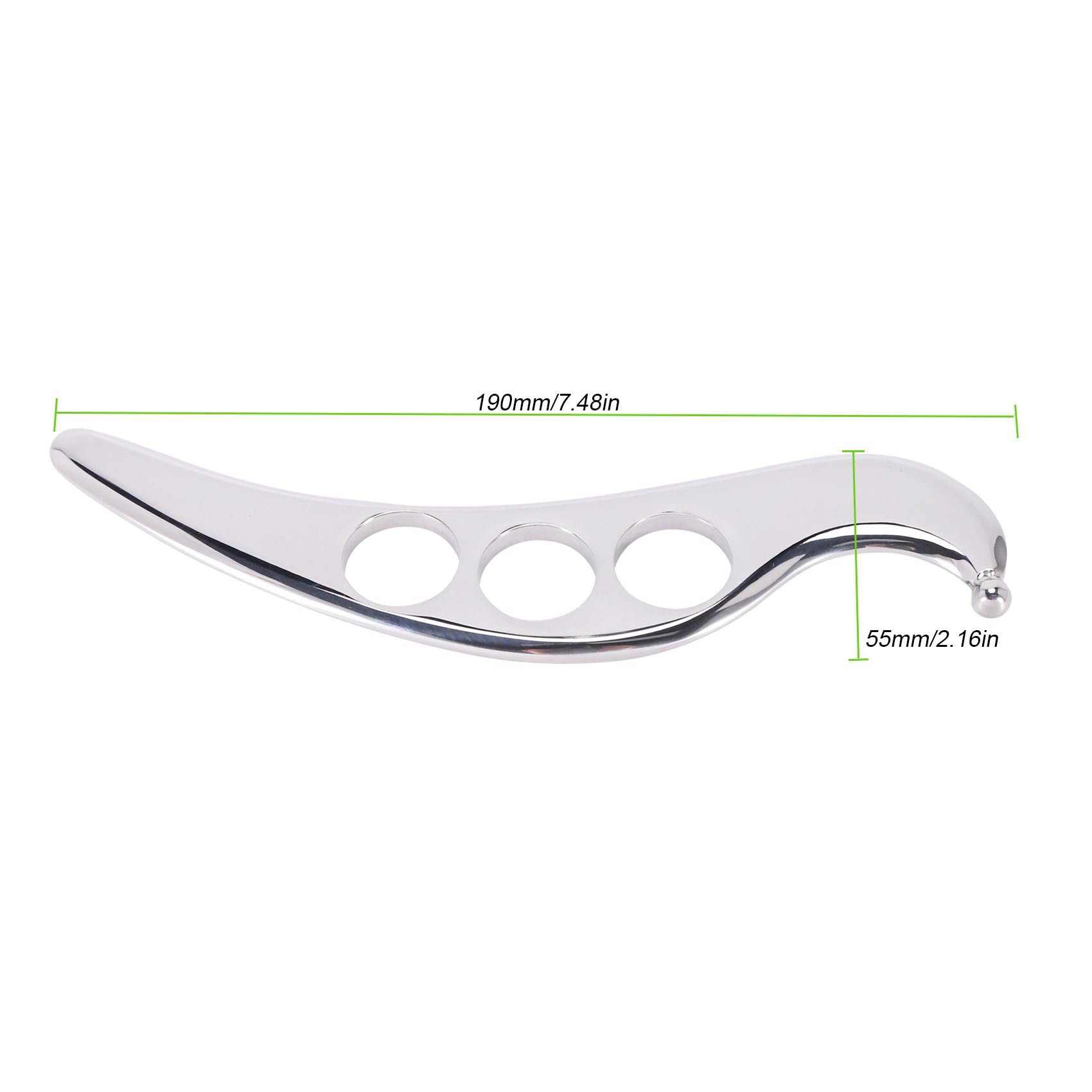 Herramienta masajeadora de placa Gua Sha Guasha de acero inoxidable, raspador, terapia física, máquina de masaje meridiano muscular suelto, 5 unidades