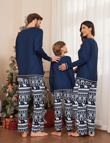 Ekouaer Family Christmas Pajamas Matching Sets Soft Pjs Sleepwear - image 5