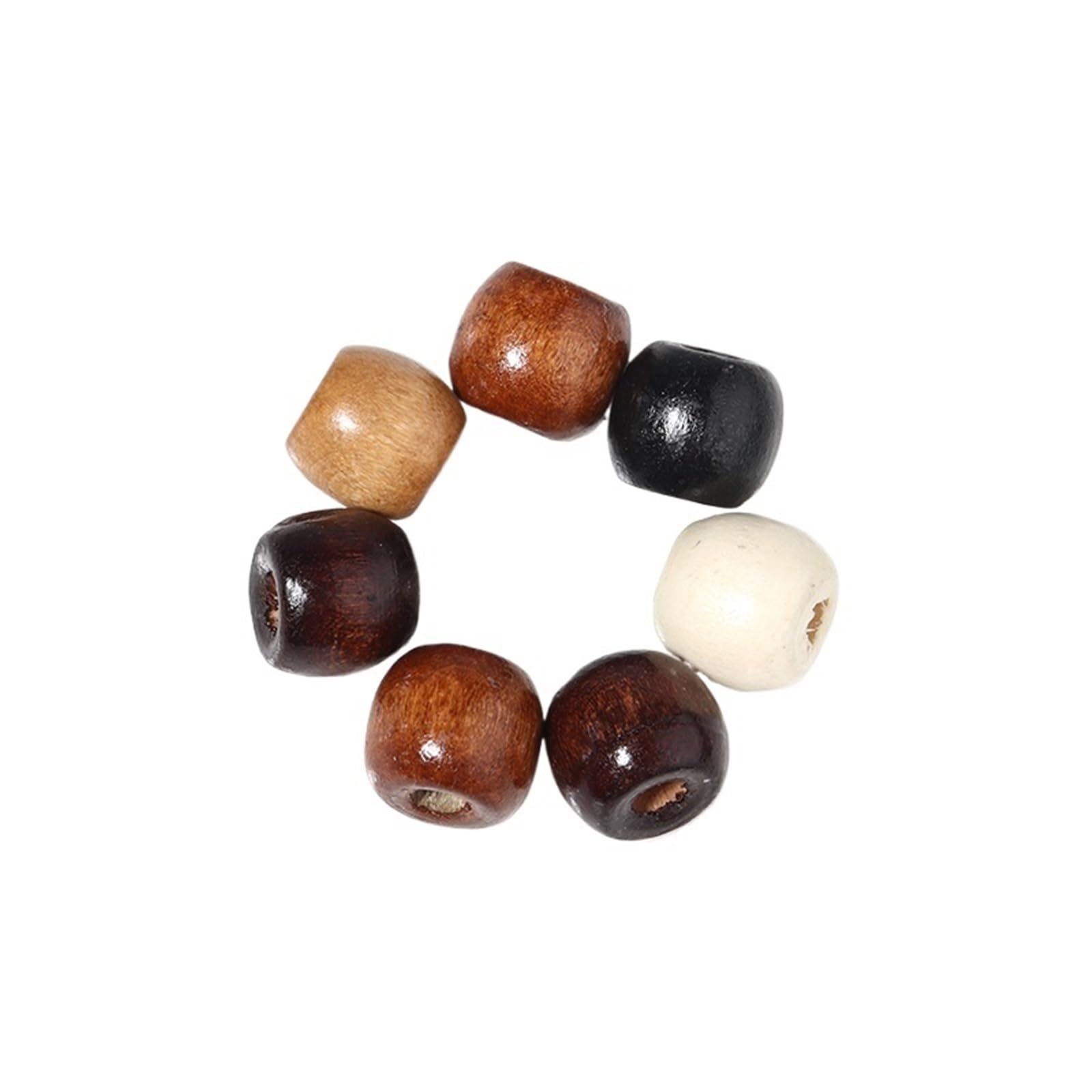100 cuentas de madera natural for hacer joyas, con agujeros grandes, accesorios for el cabello para Decoraciones Macrame