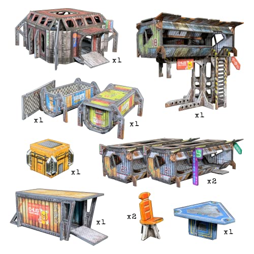 Battle Systems - Modular Tabletop 3D Gaming Sci-Fi Terrain - Perfect For 28Mm-35Mm Miniatures And Figures - No Painting Required - Science Fiction Aliens 40K Wargame #TOP3