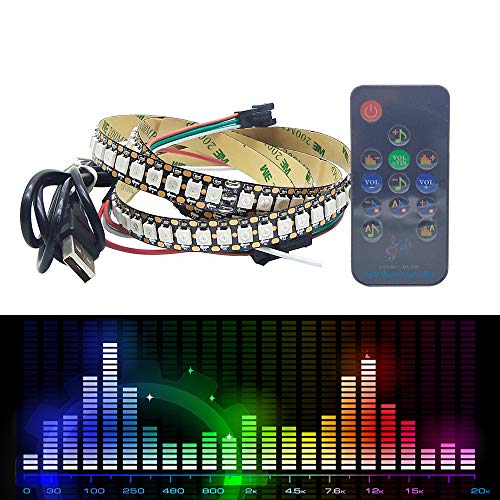 Tira LED USB WS2812b 3M RGB Multicolor con Control Música miniatura 1