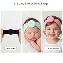 BAKEFY - 6 Baby Flower Headbands for Baby Girls | Soft Nylon Headbands for Newborn Babies, Infant, Toddler | Hair Band, Hair Accessories for Girls gallery image