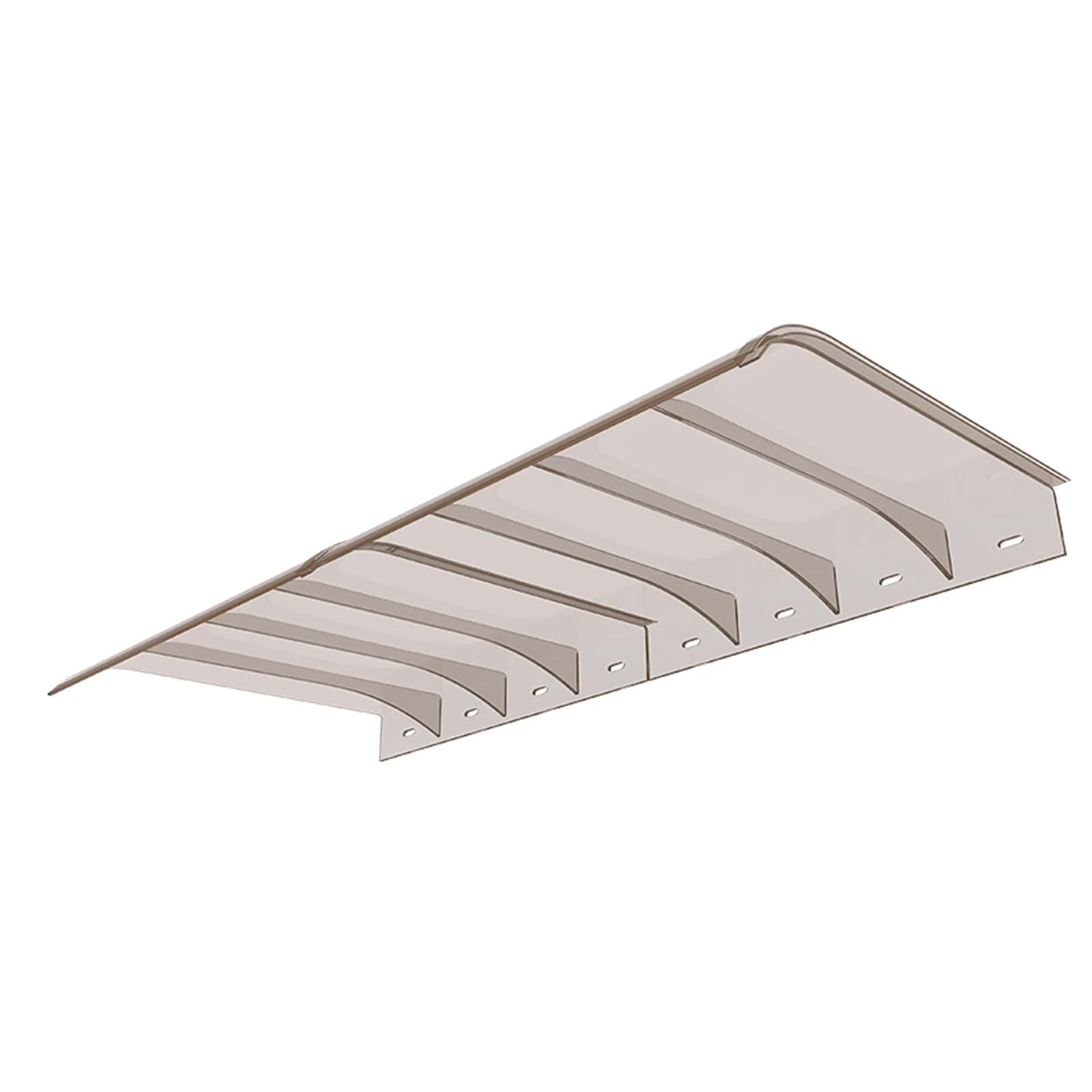 Auvent de porte en polycarbonate 3mm de 50x250cm transparent pour l'entrée