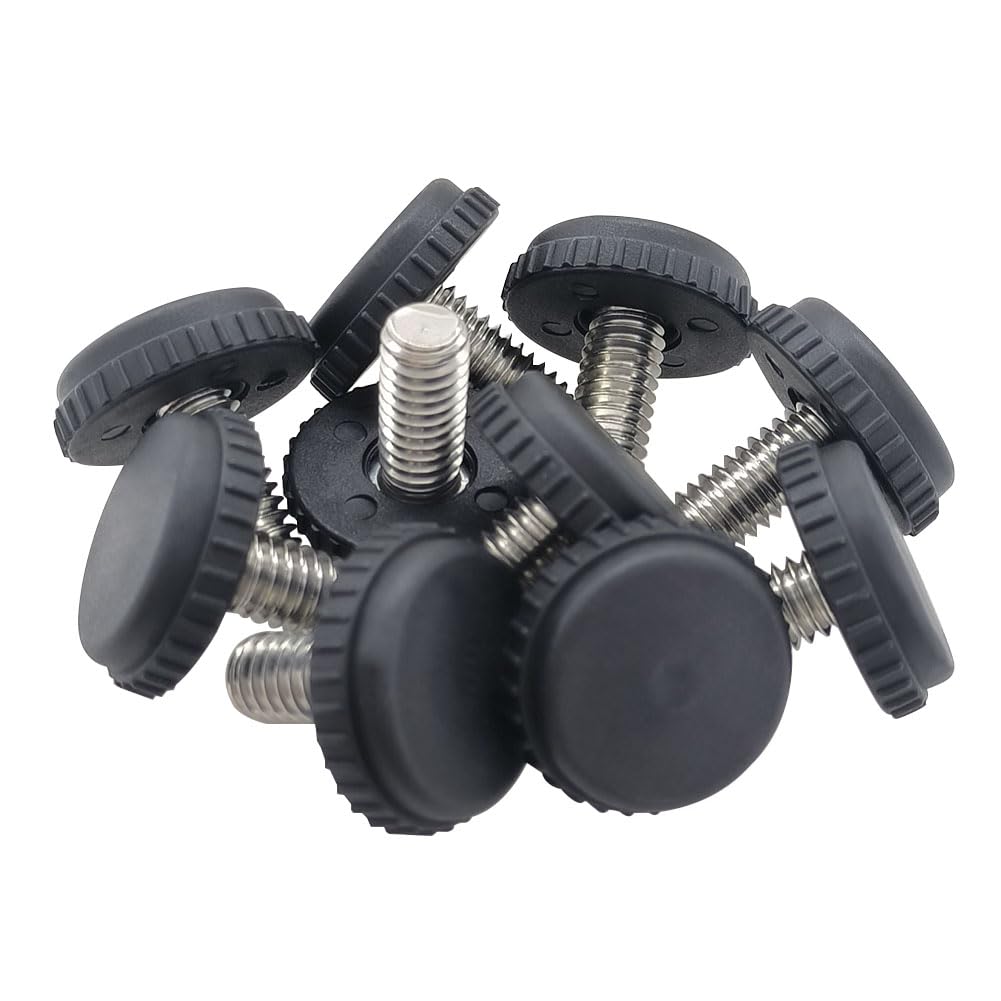 Threaded Rubber Feet 8-Pack 5/16-18 Stainless Steel Furniture