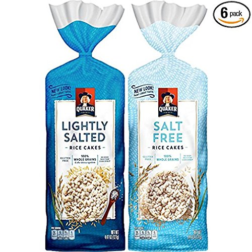 Quaker Gluten Free Rice Cakes, Plain Variety Pack, 4.47