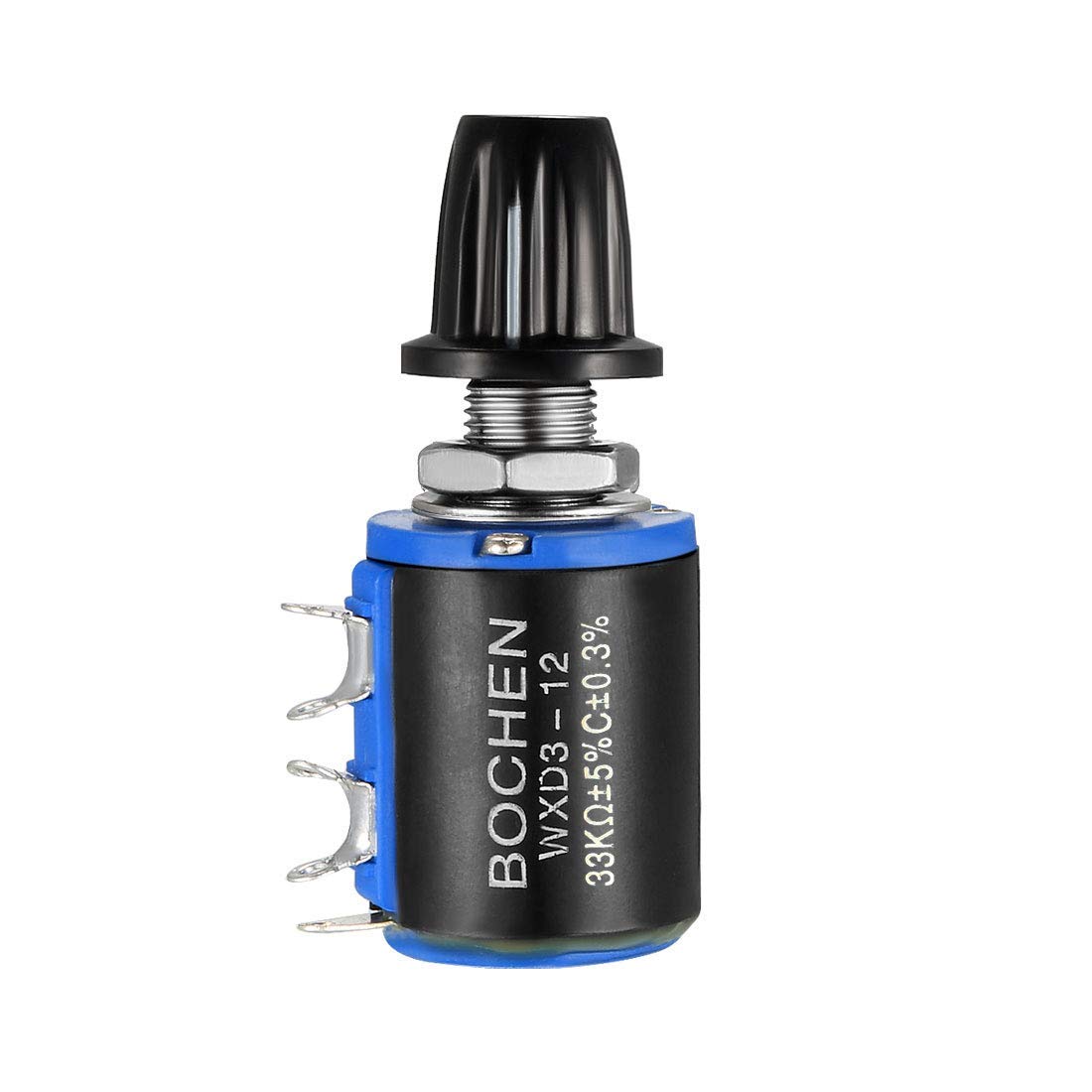 Potenziometro 33K Ohm / 1W Potenziometro Potenti Regolabili, Filo Avvolto, Precisione Multigiro con Bottoni, 1 pz
