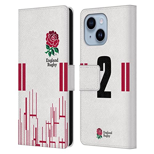 Étui Angleterre Rugby iPhone 14 Plus fini les rayures grâce au portefeuille cuir