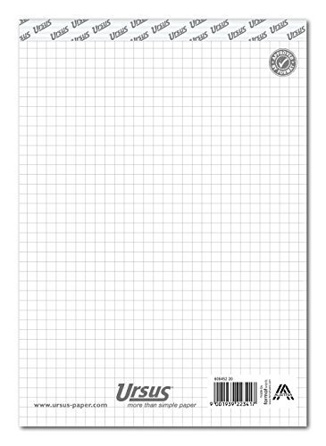 Cahier A5 à carreaux petits carreaux 5mm URSUS Basic de 48 feuilles pour fournitures scolaires