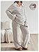 Verdusa Women Maternity Sets 2 Piece Striped Outfits Long Sleeve Sweatshirt with Lounge Pants Comfy Clothes Striped X-Large
