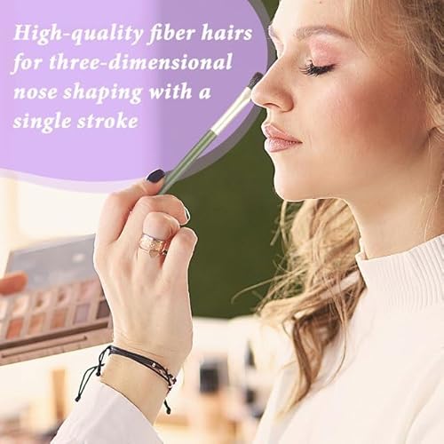 2 pincéis de contorno angular para contorno do nariz, corretivo sob os olhos, pincel de maquiagem, m