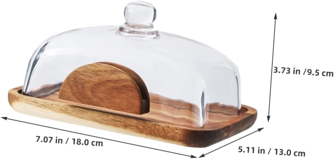 IMIKEYA Elegant Rustic Wood Bread Box Homemade Loaf Keeper Bread Saver Butter Storage Container Cheese Holder Snack Organizer Kitchen Decor Fresh Food Box