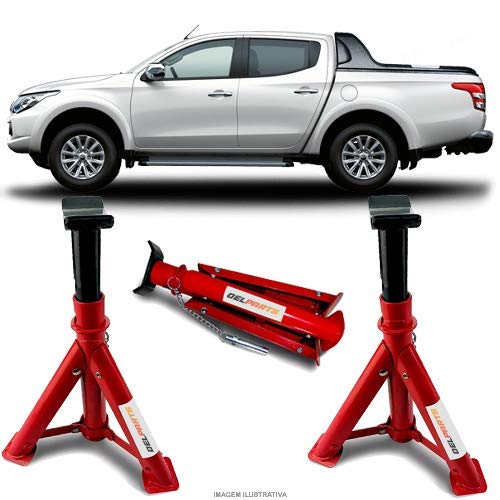 Par Cavalete Mitsubishi L200 Triton Automotivo 4 Toneladas Com 3 Regulagens e Trava