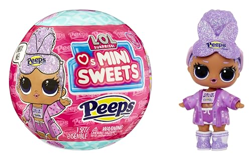 LOL Surprise Loves Mini Sweets - Peeps Cozy Bunny con muñeca coleccionable, 7 sorpresas, tema de primavera y Pascua, muñeca pequeña de edición limitada de Peeps, gran regalo de juguete para niñas a