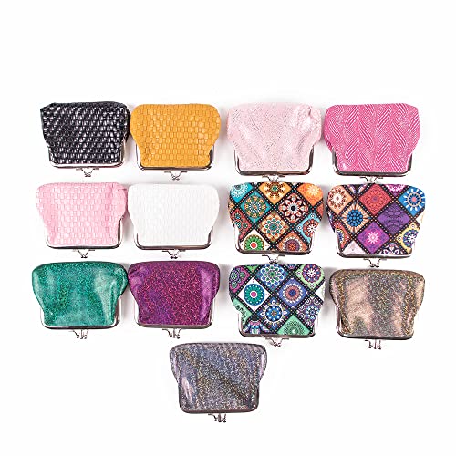 Concise Coin Purse Vintage Bag Lock Wallet Buckle Kiss Lock Change Purse Leather Coin Purse Change Holder Wallet Coin(Flannel Rose) #TOP2