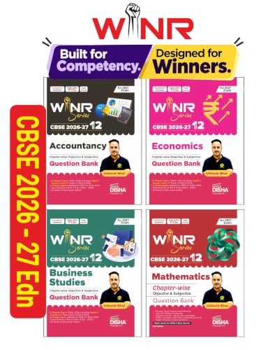 WINR Combo (4 Books) CBSE Class 12 Accountancy, Business Studies,...