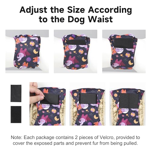 Image of 5 Pack Dog Diapers Male Reusable, Premium Belly Bands for Male Dogs, High Absorbing Male Dog Pee Wraps for Doggie in Incontinence or Excitable Urination and Training,Rabbit,XXL