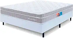 Cama Box Casal Colchão Molas Ensacadas Espuma Nasa Viscoelástica D33 com Pillow - Bf Colchões