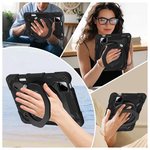 Coque Xiaomi Pad 7 Pro antichoc avec support rotatif 360 et bandoulière