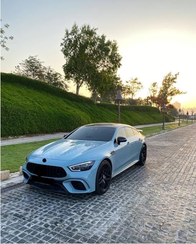 Image of HOME13Premium Baby Blue Glossy Self-Adhesive Vinyl Wrap for Car, Bike Sticker Scooty Interior & Exterior Decorative Wrap Sticker & Decal Roll Air-Release Film (Baby Blue Gloss, 20 Inch x 150 Inch)