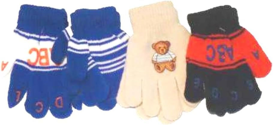 Set of Four Pairs Stretch Sona Magic Gloves for Ages 1-4 Years