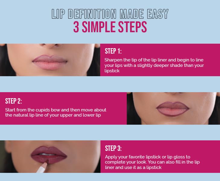 Image of Glam21 Loaded Lips Matte Lip Liner For Clean Contoured Lip | Creamy, Easy Slide Formula | Renders Perfect Pout & Long-Lasting | Waterproof | Transfer-Proof Matte Finish | One-Stroke Color Application | Non-Drying | 1.1gm Each | Brown Bob-13