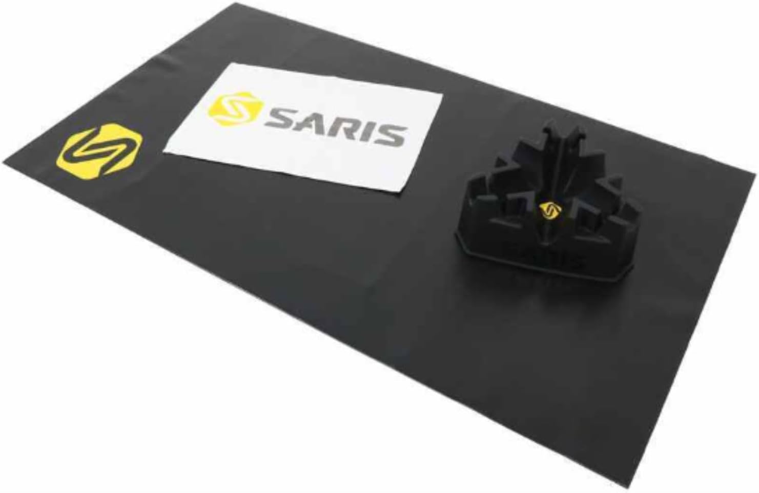 Saris Complete Bike Trainer Accessory Kit with Bike Mat, Climbing Block & Towel, Black