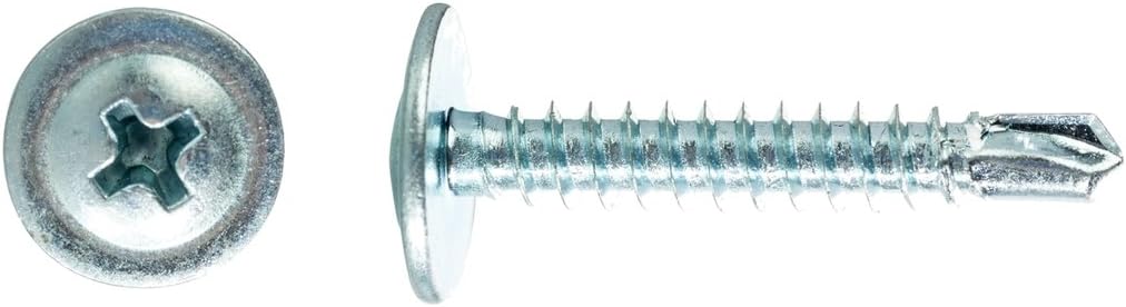 (3000) #8 X 2" Phillips Modified Truss Head (K-Lath) Self-Drill Screw Zinc Plated DP 2 Bulk Box 40 Lbs.