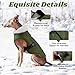 EMUST Winterhundejacke, kuschelige winddichte Hundejacke für kaltes Wetter, einfarbig, für mittelgroße Hunde, Grün, M