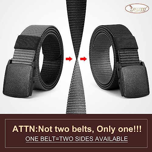 Image of JASGOOD Nylon Canvas Breathable Military Tactical Men Waist Belt With Plastic Buckle