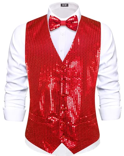 Gilet à paillettes homme grande taille 3XL coupe ajustée pour valoriser votre silhouette