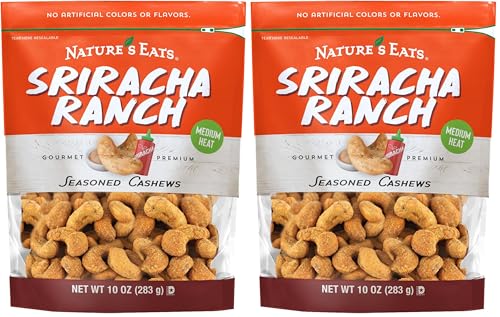 Nature's Eats Sriracha Ranch Cashews 10oz (Pack of 2)
