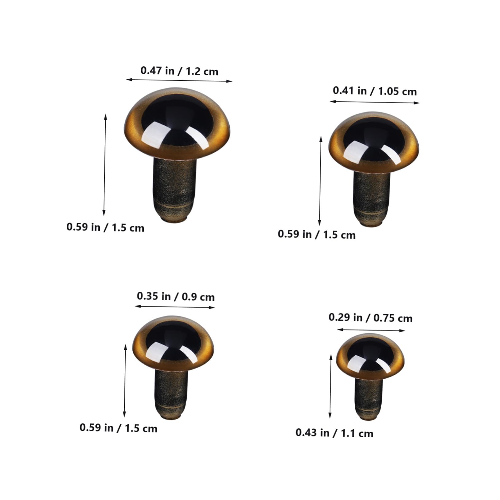 Angoily 40 Pcs Cartoon Eyes for Cats Animal Eyes Crafts Assorted Sizes for Masks DIY Supplies