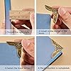 Outus 48 Pcs Metal Book Corners, Vintage Iron Book Corner Protectors for Scrapbook Album Photo, 24 Styles Decorative Edge Guard for DIY Crafts Notebook #3