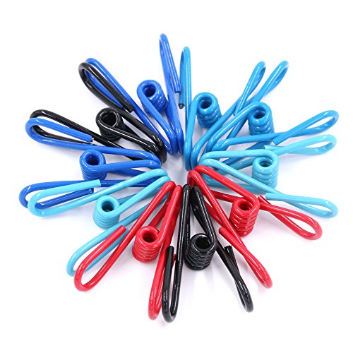 Swpeet 50 Pieces Multi-Purpose Metal Wire Clip Windproof Clothespin Metal Clips Holders For Office Clothes Baby Diaper Metal Peg Clips Pins Hanging Clips Hooks - Multi-Colors #TOP4