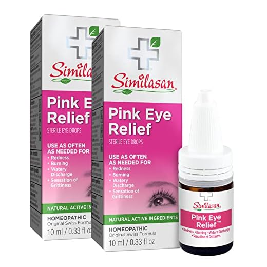 Similasan Pink Eye Relief Drops 0.33 fl oz 2 Count, for Temporary Relief from Red Eyes, Itchy Eyes, Burning Eyes, and Watery Eyes, Formulated with Natural Active Ingredients