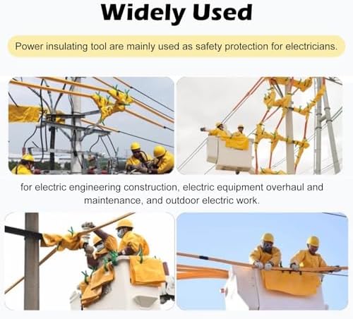 Outdoor Insulated Protective Sleeves for Overhead Bare Wire Cable, Anti Electric Shock Conductor Shielding Covers, 6-Pack Insulation Tube for Safety and Protection