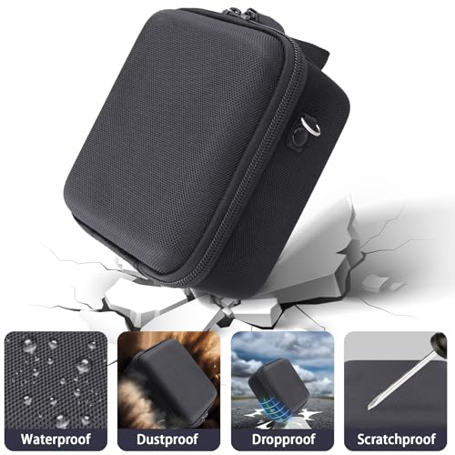 Funda rígida para cámara 4K con correa y asa negra miniatura 4