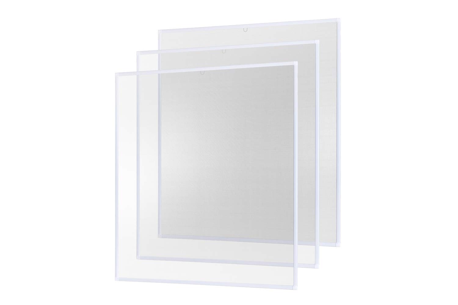 empasa Insektenschutz Fliegengitter Fenster Alurahmen Basic | Farbe: weiß, Größe: 120 x 140 cm, 3er SET